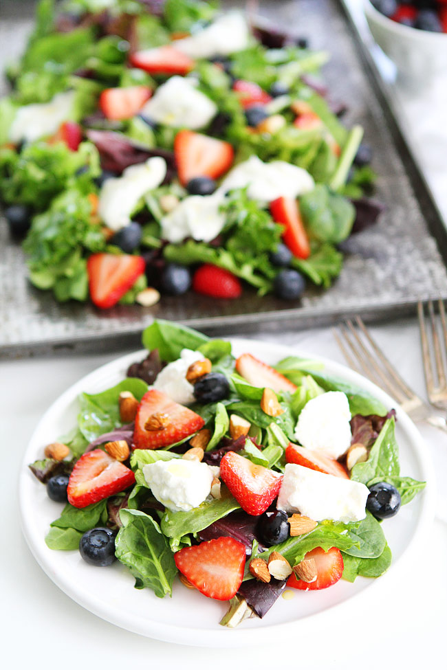 Berry Almond Spring Greens Salad | Carp Farmers' Market