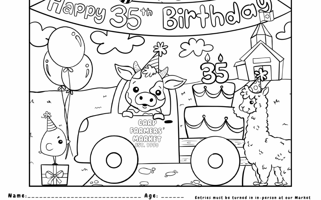 KIDS’ CLUB: Carp Farmers’ Market 35th Anniversary Colouring Contest