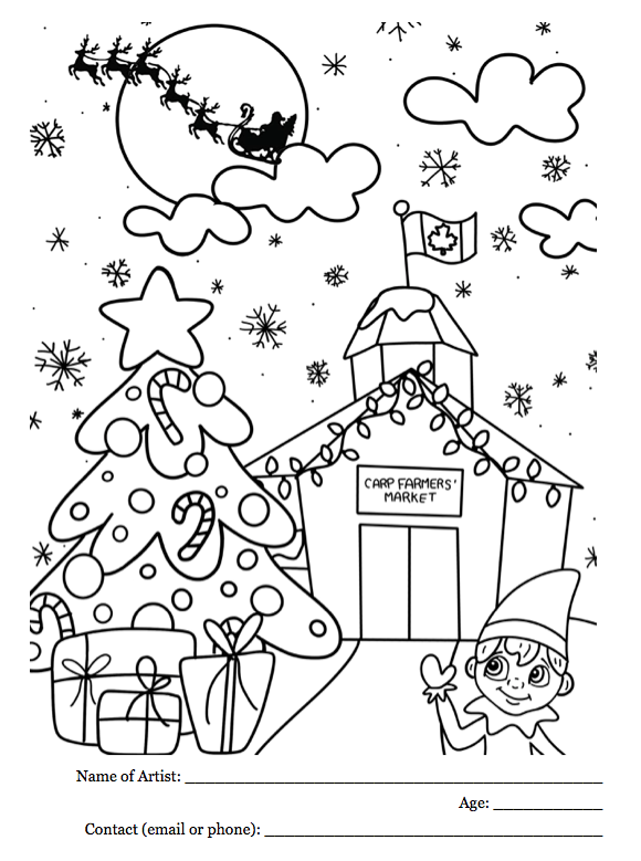 Christmas Colouring Contest for 2019! | Carp Farmers' Market